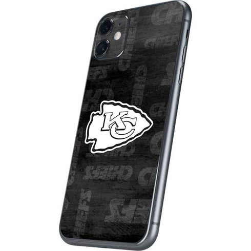 NFL Kansas City Chiefs Black & White iPhone 11 Skin
