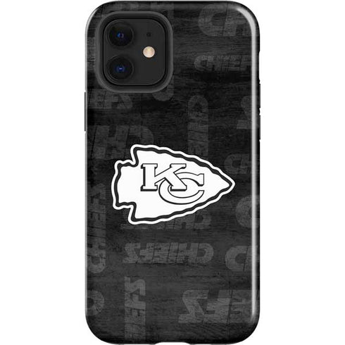 NFL Kansas City Chiefs Black & White iPhone 12 Impact Case
