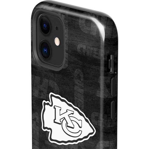 NFL Kansas City Chiefs Black & White iPhone 12 Impact Case