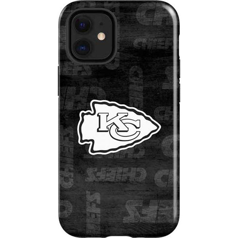 NFL Kansas City Chiefs Black & White iPhone 12 Mini Impact Case