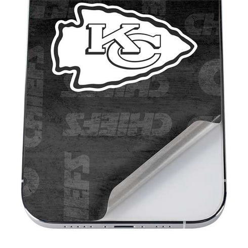 NFL Kansas City Chiefs Black & White iPhone 12 Pro Max Skin