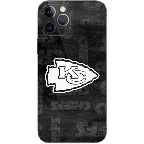 NFL Kansas City Chiefs Black & White iPhone 12 Pro Skin