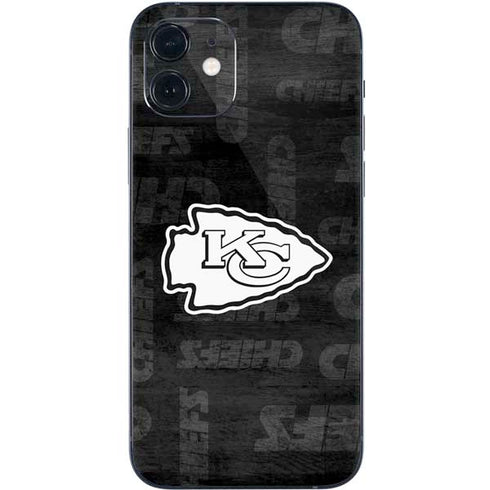 NFL Kansas City Chiefs Black & White iPhone 12 Skin