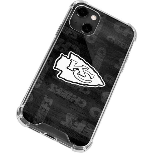 NFL Kansas City Chiefs Black & White iPhone 13 Clear Case