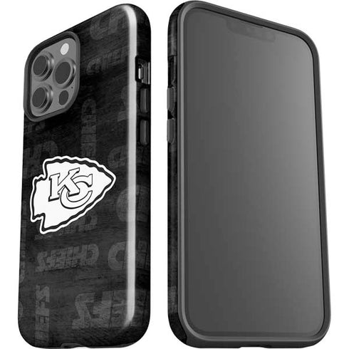 NFL Kansas City Chiefs Black & White iPhone 13 Pro Max Impact Case