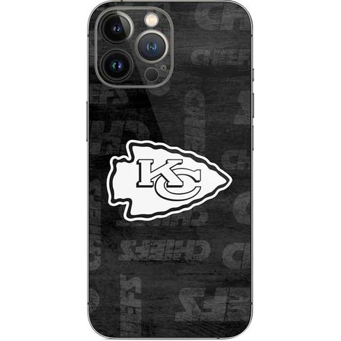 NFL Kansas City Chiefs Black & White iPhone 13 Pro Max Skin
