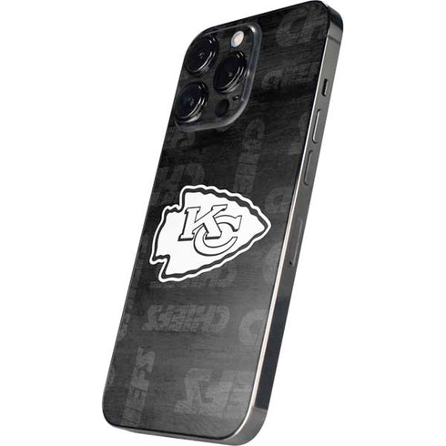NFL Kansas City Chiefs Black & White iPhone 13 Pro Max Skin