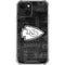 NFL Kansas City Chiefs Black & White iPhone 14 Plus Clear Case
