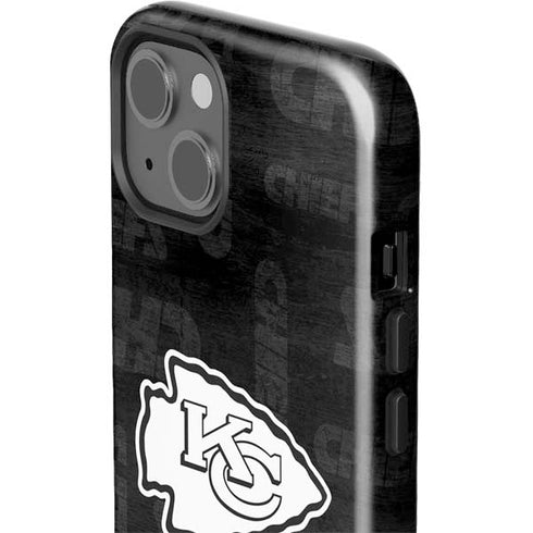 NFL Kansas City Chiefs Black & White iPhone 15 Impact Case