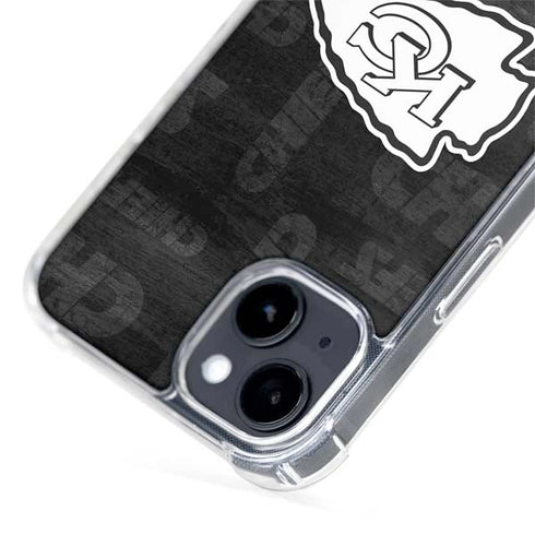 NFL Kansas City Chiefs Black & White iPhone 15 Plus MagSafe Case