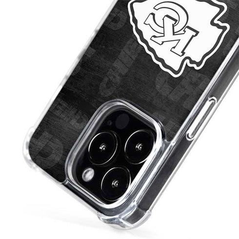 NFL Kansas City Chiefs Black & White iPhone 15 Pro MagSafe Case