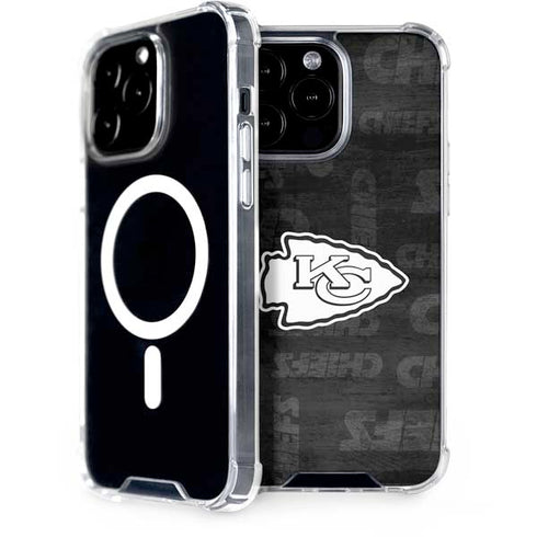 NFL Kansas City Chiefs Black & White iPhone 15 Pro Max MagSafe Case