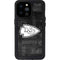 NFL Kansas City Chiefs Black & White iPhone 14 Pro Max Waterproof Case
