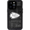 NFL Kansas City Chiefs Black & White iPhone 14 Pro Waterproof Case