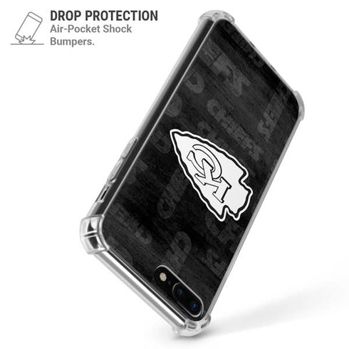 NFL Kansas City Chiefs Black & White iPhone 7/8 Plus Clear Case