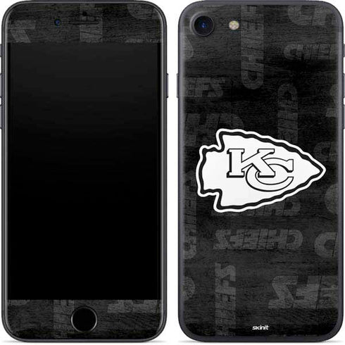 NFL Kansas City Chiefs Black & White iPhone 7 Skin