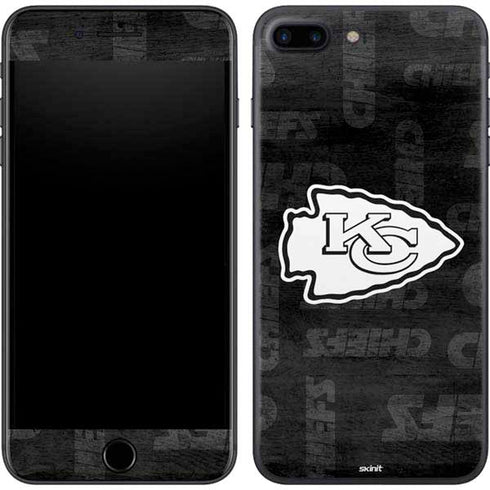 NFL Kansas City Chiefs Black & White iPhone 8 Plus Skin