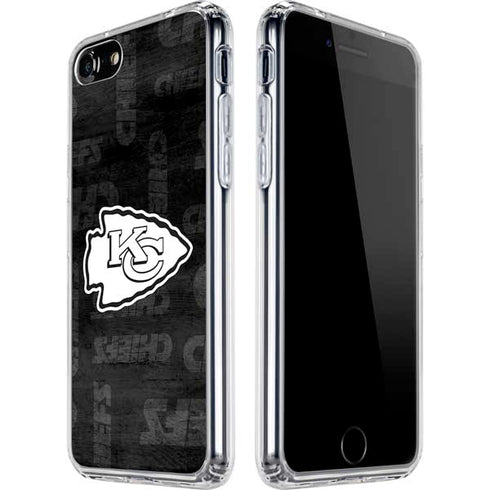 NFL Kansas City Chiefs Black & White iPhone SE (2nd & 3rd Gen) Clear Case