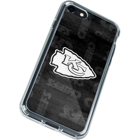 NFL Kansas City Chiefs Black & White iPhone SE (2nd & 3rd Gen) Clear Case