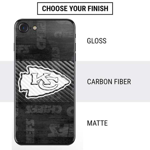 NFL Kansas City Chiefs Black & White iPhone SE (2nd & 3rd Gen) Skin