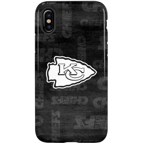 NFL Kansas City Chiefs Black & White iPhone X Pro Case