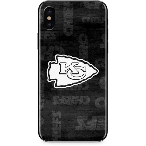 NFL Kansas City Chiefs Black & White iPhone X Skin