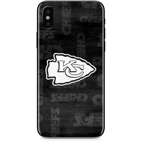 NFL Kansas City Chiefs Black & White iPhone XS Max Skin