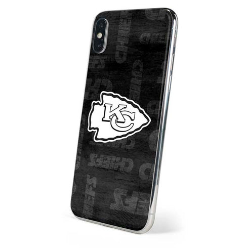 NFL Kansas City Chiefs Black & White iPhone XS Max Skin