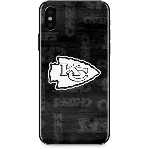 NFL Kansas City Chiefs Black & White iPhone XS Skin