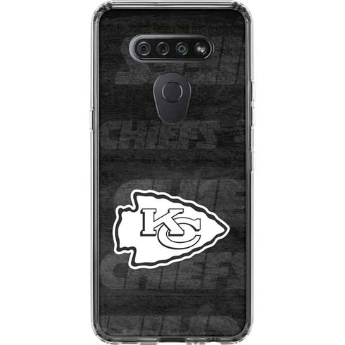 NFL Kansas City Chiefs Black & White LG K51/Q51 Clear Case