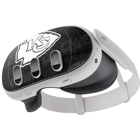 NFL Kansas City Chiefs Black & White Meta Quest 3 Skin