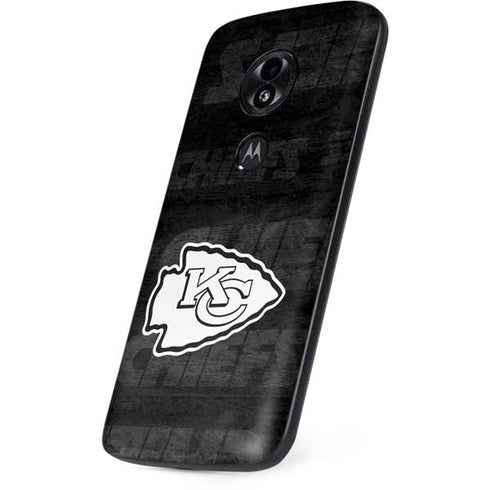 NFL Kansas City Chiefs Black & White Moto E5 Play Skin