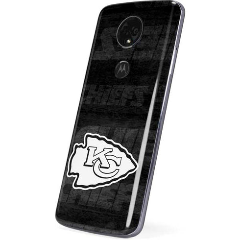 NFL Kansas City Chiefs Black & White Moto E5 Plus Skin