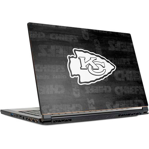 NFL Kansas City Chiefs Black & White MSI GS65 Stealth Laptop Skin