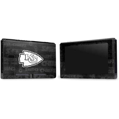 NFL Kansas City Chiefs Black & White Nintendo Switch Bundle Skin