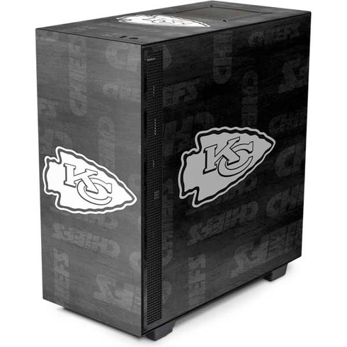 NFL Kansas City Chiefs Black & White NZXT H510 Compact ATX Mid-Tower Case Skin