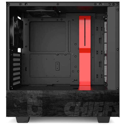 NFL Kansas City Chiefs Black & White NZXT H510 Compact ATX Mid-Tower Case Skin