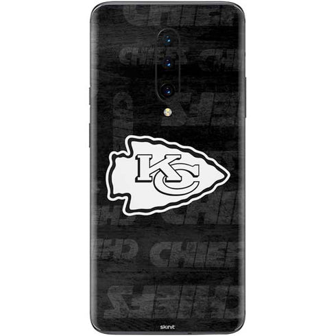 NFL Kansas City Chiefs Black & White OnePlus 7 Pro Skin