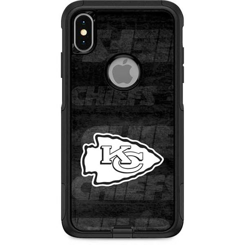 NFL Kansas City Chiefs Black & White Otterbox Commuter iPhone Skin
