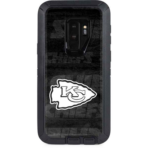 NFL Kansas City Chiefs Black & White Otterbox Defender Galaxy Skin