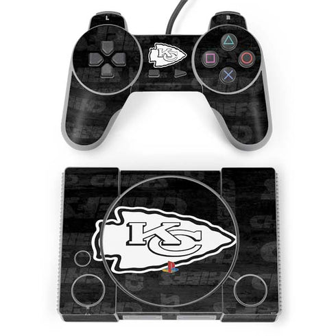 NFL Kansas City Chiefs Black & White PlayStation Classic Bundle Skin