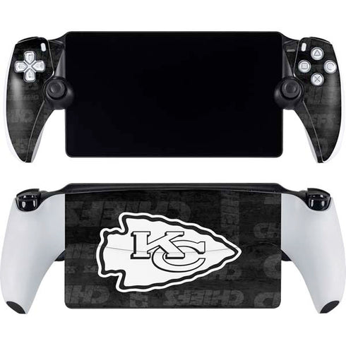 NFL Kansas City Chiefs Black & White PlayStation Portal Remote Player Skin