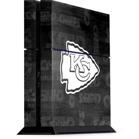 NFL Kansas City Chiefs Black & White PS4 Console Skin