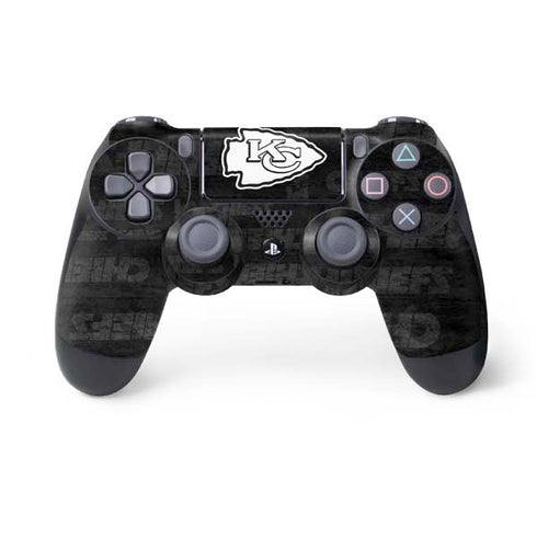 NFL Kansas City Chiefs Black & White PS4 Controller Skin