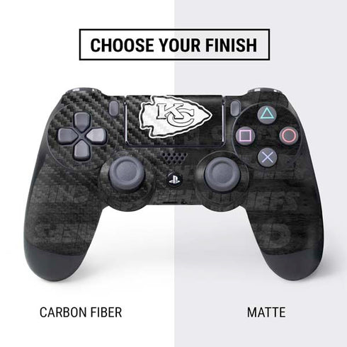 NFL Kansas City Chiefs Black & White PS4 Controller Skin