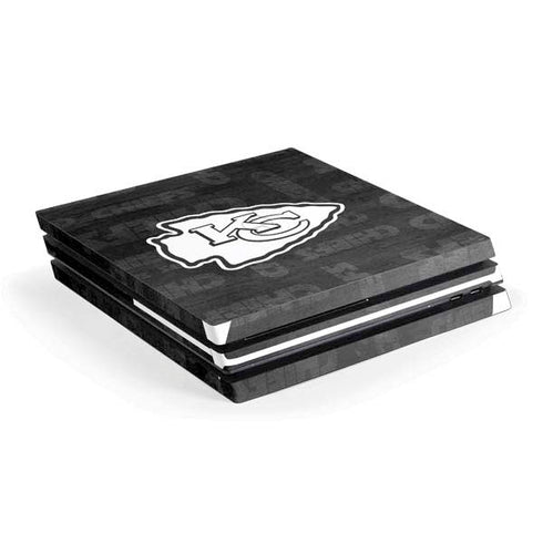 NFL Kansas City Chiefs Black & White PS4 Pro Console Skin