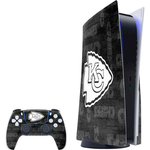NFL Kansas City Chiefs Black & White PS5 Bundle Skin