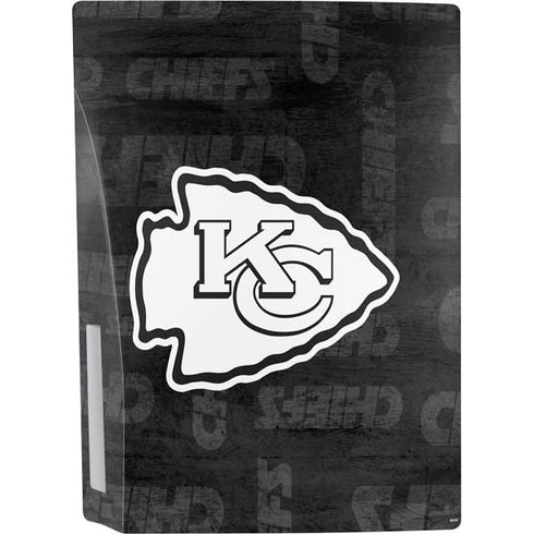 NFL Kansas City Chiefs Black & White PS5 Console Skin