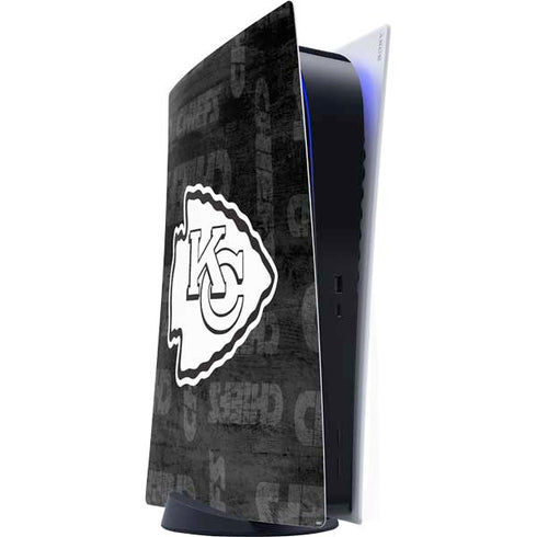 NFL Kansas City Chiefs Black & White PS5 Digital Edition Console Skin