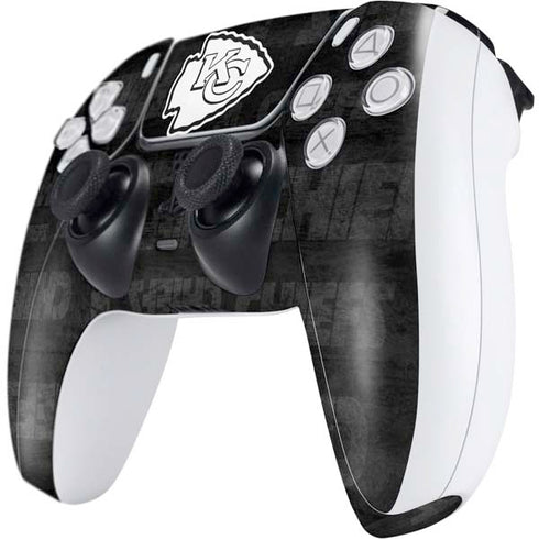 NFL Kansas City Chiefs Black & White PS5 Controller Skin